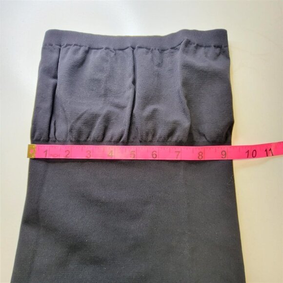 BLACK Strapless Top Stretch Solid Tank Top One Size - Picture 5 of 9